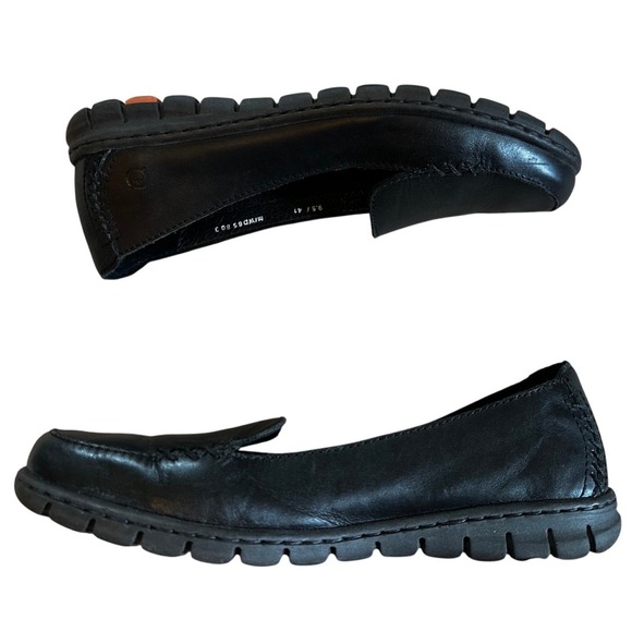 Born Shoes - Born Black Leather Loafers Women's 9.5 / 41